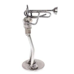 Rustic Jazz Trombone,'Auto part sculpture'
