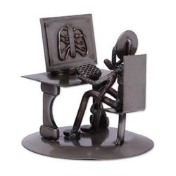 X-Rays,'Upcycled Metal Auto Part Sculpture of a Doctor from Mexico'
