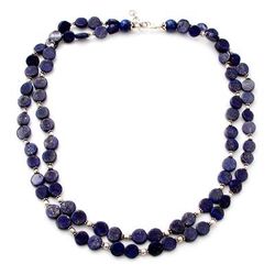 Lapis lazuli strand necklace, 'Blue Universe'