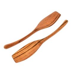 'Peten Cuisine' (pair) - Set of 2 Handcrafted Wood Serving Utensils