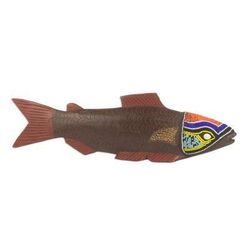 'Tribal Salmon' - Ghana Hand Carved Wood Sculpture