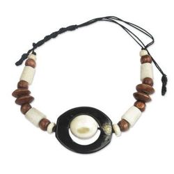 Be As One,'Brown & Ivory African Beaded Unity Bracelet from Ghana'