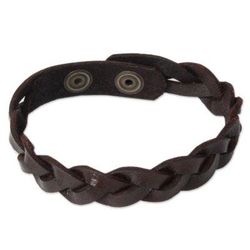 'Three Rivers' - Men's Leather Wristband Bracelet