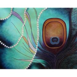 Heavenly Beauty,'Original Signed Painting in Oils on Canvas from India'