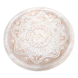 'Hand-Carved Traditional Albesia Wood Wall Accent from Bali'