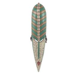 Northern Maiden Beauty I,'Hand Crafted African Wooden Mask of Northern Maiden'