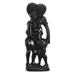 Midnight Love,'Romantic Ebony Wood Sculpture'