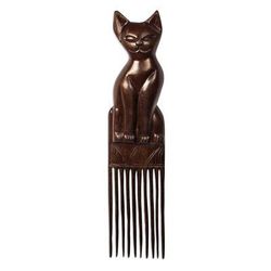 Brown Cat,'Mahogany Wood Cat-Motif Wall Art'