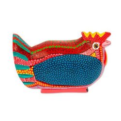 Audacious Hen,'Handmade Hen Alebrije Sculpture'
