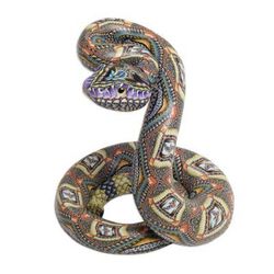 Rattlesnake,'Polymer Clay Rattlesnake Sculpture (4.5 Inch)'