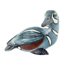 Male Harlequin Duck,'Guatemala Handcrafted Ceramic Harlequin Duck Figurine'
