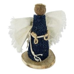 Night Angel,'Central American Natural Fiber Angel Statuette'