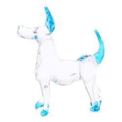 Peace Ridgeback,'Handblown Light Blue Glass Ridgeback Dog Figurine'