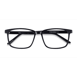 Male s rectangle Black Acetate Prescription eyeglasses - Eyebuydirect s Shift