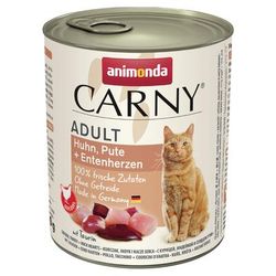 6x800g TChicken, Turkey & Duck Hearts Animonda Carny Wet Cat Food