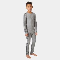 Helly Hansen Junior Lifa Merino Midweight Base Layer Set Grey 10