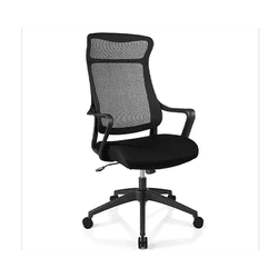 Realspace Lenzer Mesh High-Back Task Chair, Black