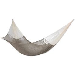 Cotton hammock, 'Maya Mist' (double)
