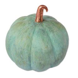 Antique Pumpkin,'Antiqued Copper Pumpkin Decorative Figurine from Mexico'