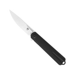 CobraTec Knives Krait Black Folding Knife 4.75in Closed 3.5in Satin S35VN Stainless Steel Blade Black G10 Handle CTKRAITS35VN
