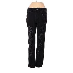 Almost Famous Jeans - Mid/Reg Rise: Black Bottoms - Women's Size 5