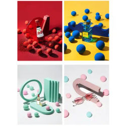 Multiple Colors Polymer 4cm Balls Set Photography Props Products Jewelry Ornaments Fotografia Background for Camera Photo Shoot