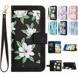 Luxury Flower Case For Apple iPhone 16 16E 15 14 13 12 11 Pro 7 8 Plus SE 2020 Card Slots Lady Girl