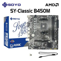 SOYO Motherboard AMD B450M Dual-channel DDR4 Memory AM4 Mainboard M.2 NVME (Supports Ryzen 5500 5600 5600G CPU) New mainboard