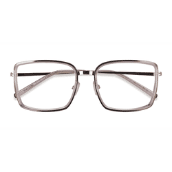 Unisex s rectangle Champagne Gold Acetate,Metal Prescription eyeglasses - Eyebuydirect s Remi