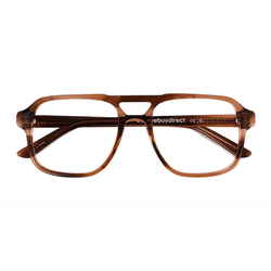 Unisex s aviator Crystal Brown Acetate,Eco Friendly Prescription eyeglasses - Eyebuydirect s Clay