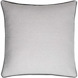 Rizzo 20" Square Modern Wool Light Gray/Charcoal Throw Pillow - Boutique Rugs