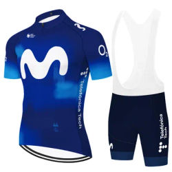 2024 movistar cycling team maglia da Ciclismo personalizzata tuta sportiva da Ciclismo uomo estate