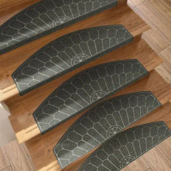 Tapis de marche d'escalier auto-adhésif souple, 100% polyester, protecteur de tapis antidérapant, lea, couvre-marches, polymères de pied