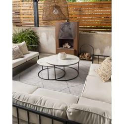 Lindy 22" Square Cottage Pearl/Off White/Brick Red/Ash/Tan/Pale Pink/Ivory Outdoor Throw Pillow - Boutique Rugs