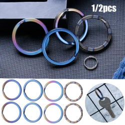 quality Titanium Alloy Camping Travel Goods Outdoor Hanging tool Key Ring Keyring Buckle EDC Keychain Portable Holder