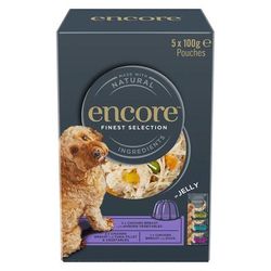 5x100g 3 Varieties Finest Selection Jelly Pouch Dog Encore Wet Dog Food