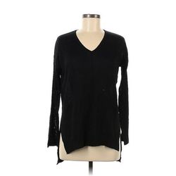 Cable & Gauge Pullover Sweater: Black Tops - Women's Size Medium