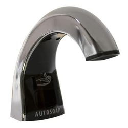 Rubbermaid FG401310 Liquid Soap Dispenser- 800/1600 ml Refills, Polished Chrome/Black, Silver