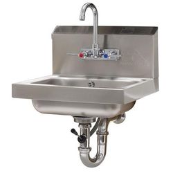 Advance Tabco 7-PS-50 Wall Mount Commercial Hand Sink w/ 14"L x 10"W x 5"D Bowl, Standard Faucet, Stainless, Silver