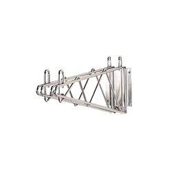 Advance Tabco DB-18 Bracket for 18" Deep Wall Mounted Shelf, Chrome, Double Mount, Chrome Plated