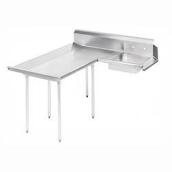 Advance Tabco DTS-D30-48R 47" R L Dishlanding Soil Dishtable - 10 1/2" Backsplash, Stainless Legs, Stainless Steel