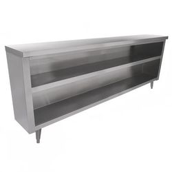 Advance Tabco EDC-1560-X 60" Dish Cabinet w/ Open Base & Midshelf, 15"D, Stainless Steel