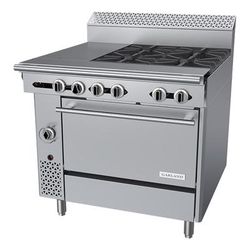 Garland C36-13C LP 36" 4 Burner Commercial Gas Range w/ Hot Top & Convection Oven, Liquid Propane, Stainless Steel, Gas Type: LP