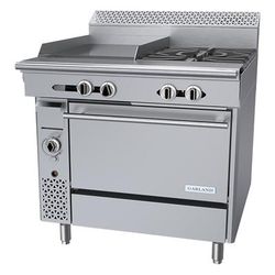 Garland C36-4C LP 36" 2 Burner Commercial Gas Range w/ Griddle & Convection Oven, Liquid Propane, Stainless Steel, Gas Type: LP
