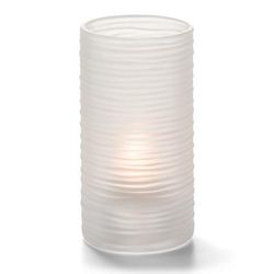 Hollowick 42517SC Typhoon Candle Lamp for HD12, HD17, & HD26 - 2 5/8"D x 5"H, Satin Crystal, White