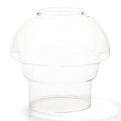 Hollowick 46C Fitter Globe w/ Mushroom Shape, 3 1/2" x 4 3/4", Glass, Clear