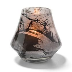 Hollowick 6955MB Chime Votive Lamp for HD8 & HD15 - 2 3/4"d x 3 1/2"H, Black & White Marble