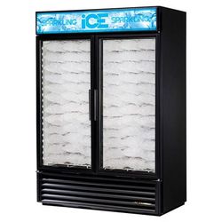 True GDIM-49NT-HC~TSL01 54" Indoor Ice Merchandiser w/ (117) 8 lb Bag Capacity - Glass Door, Black, 115v | True Refrigeration