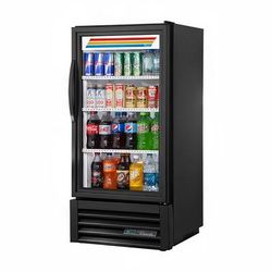 True GDM-08-HC~TSL01 BLK 23 1/2" GDM Series 1 Section Glass Door Merchandiser - 1 Right Hinge Door, Black, 115v | True Refrigeration