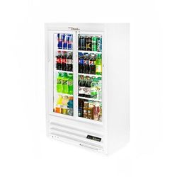 True GDM-33SSL-56-HC-LD WHT 36" GDM Series 2 Section Glass Door Merchandiser - 2 Sliding Doors, White, 115v | True Refrigeration